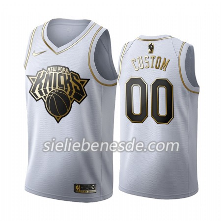 Herren NBA New York Knicks Trikot Nike 2019-2020 Weiß Golden Edition Swingman - Benutzerdefinierte